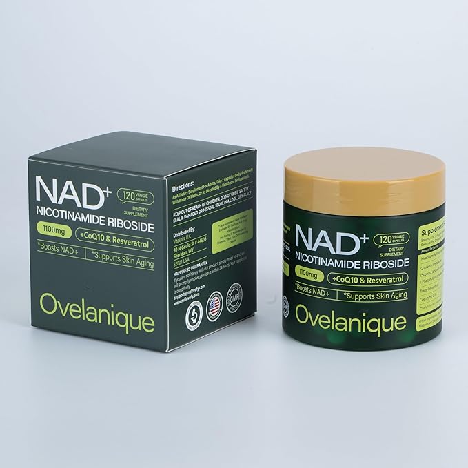 NAD Supplement – Nicotinamide Riboside &amp Resveratrol – NMNH Alternative – 1100mg NAD+ Complex with Quercetin Phytosome &amp CoQ10 – 240 Capsules