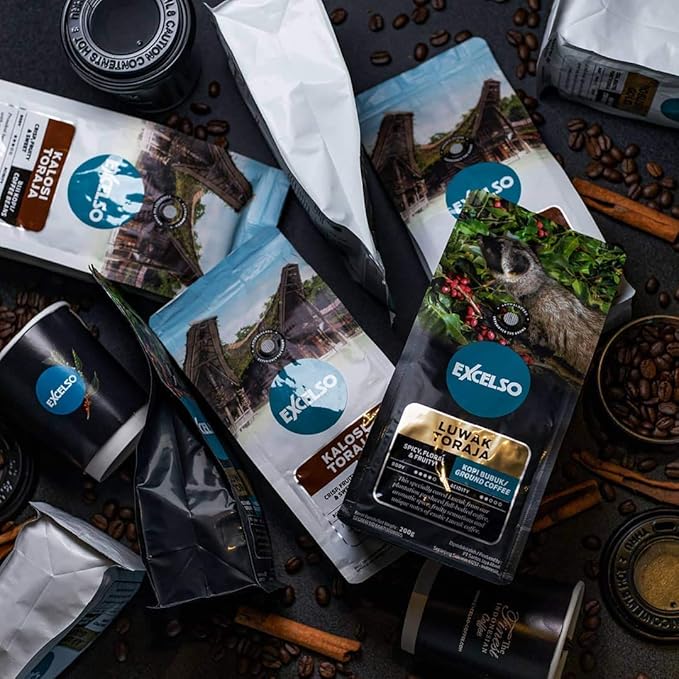 Excelso Kalosi Toraja Ground Coffee 200g (Pack of 1)