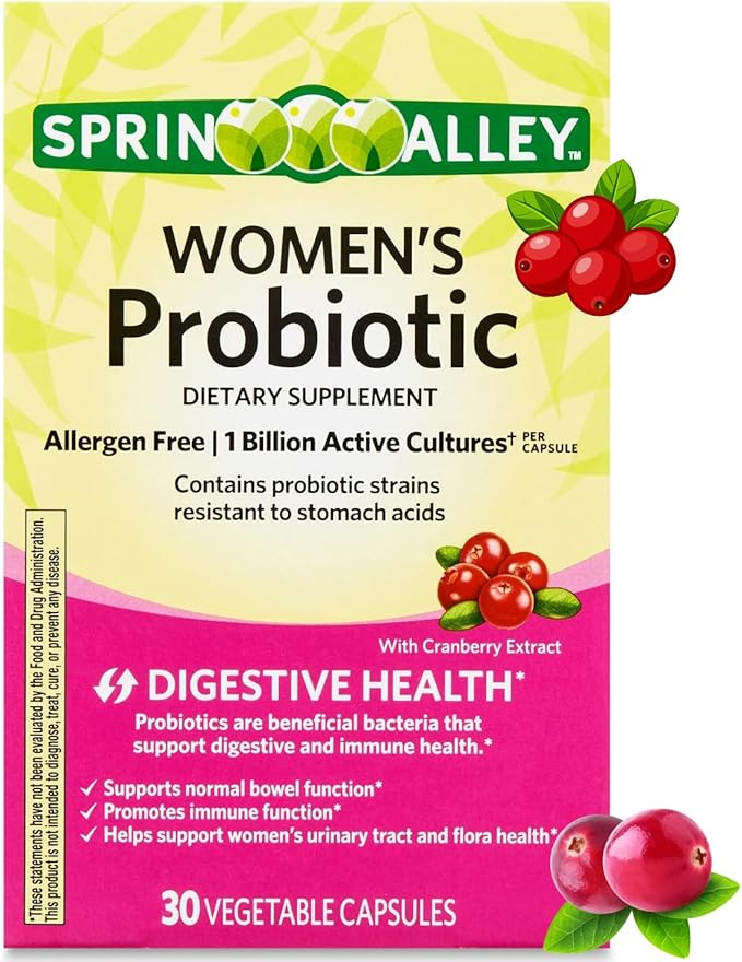 Probiotics for Women Capsules Dietary Supplement 1 Billion CFUs - Digestive Health - Womens Probiotic Digestive Health – 30 Count (Pack of 1)