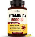 NEW AGE Vitamin D3 5000 IU 125mcg Softgels - Support Immune Support Strong Bone Health - Non-GMO Gluten-Free Dairy-Free1 Year Supply (360 Softgels (Pack of 1))