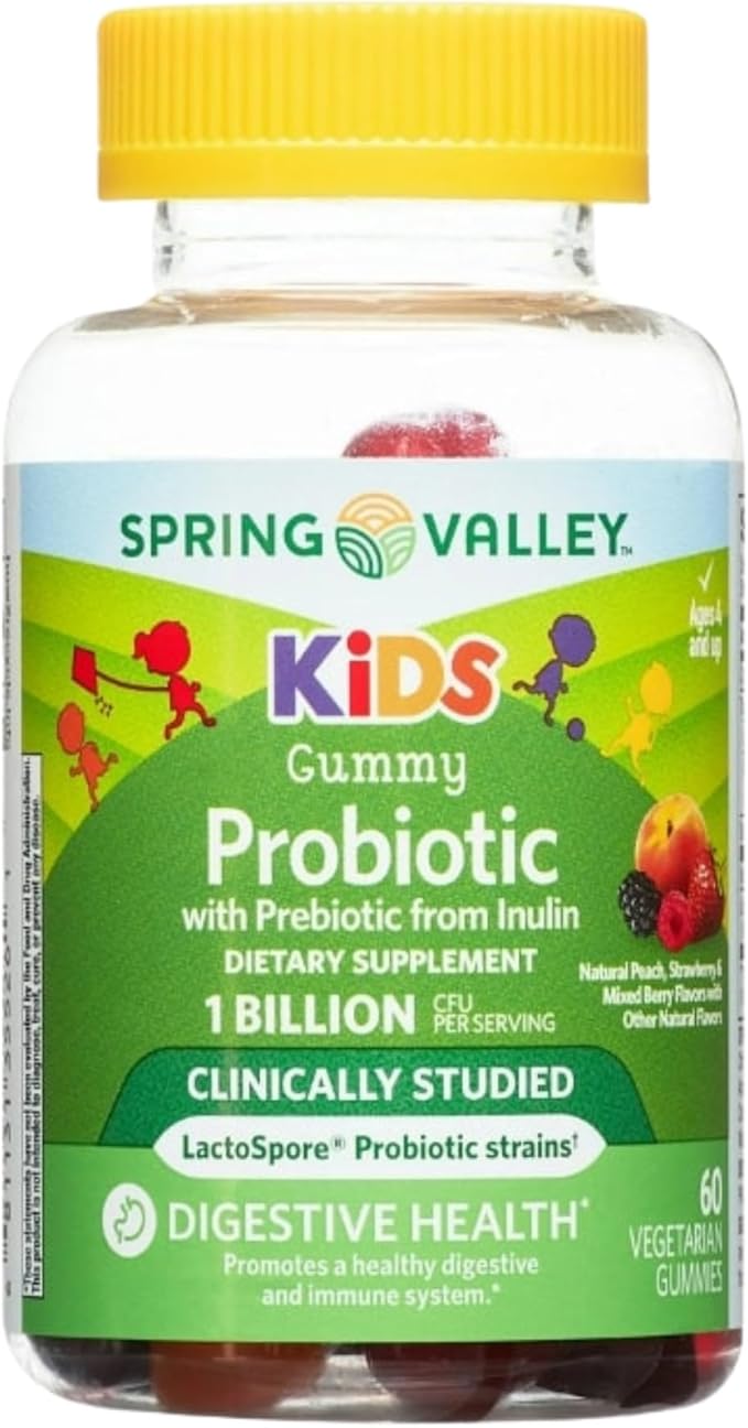 Unique Bundle Store Kids Probiotic Gummies with Prebiotic – 60 Vegetarian Gummies Probiotics for Toddlers Children's Probiotic Kids Immune Support Digestive Balance (Pack of 1)