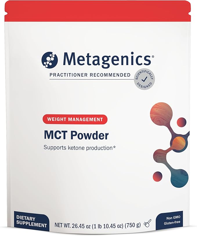 Metagenics MCT Powder - 10 g Medium‑Chain Triglycerides from Coconut per Serving* - Supports Energy Satiety &amp Keto‑Friendly Fuel* - Unflavored Mixes Easily - Non‑GMO Gluten‑Free - Powder