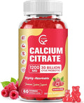 Calcium Citrate Gummies Calcium 1200 mg with Vitamin d3 K2 Magnesium Zinc for Bone Muscle &amp Immune Support High Absorption Calcium Supplement for Women &amp Men Raspberry Flavor 60 Chews