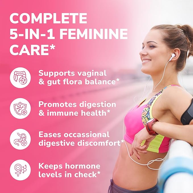 Probiotics for Women 100 Billion CFU 30 Vegan Capsules &amp Vitamin B12 Sublingual 5000 mcg 90 Fast Dissolve Mini Tablets