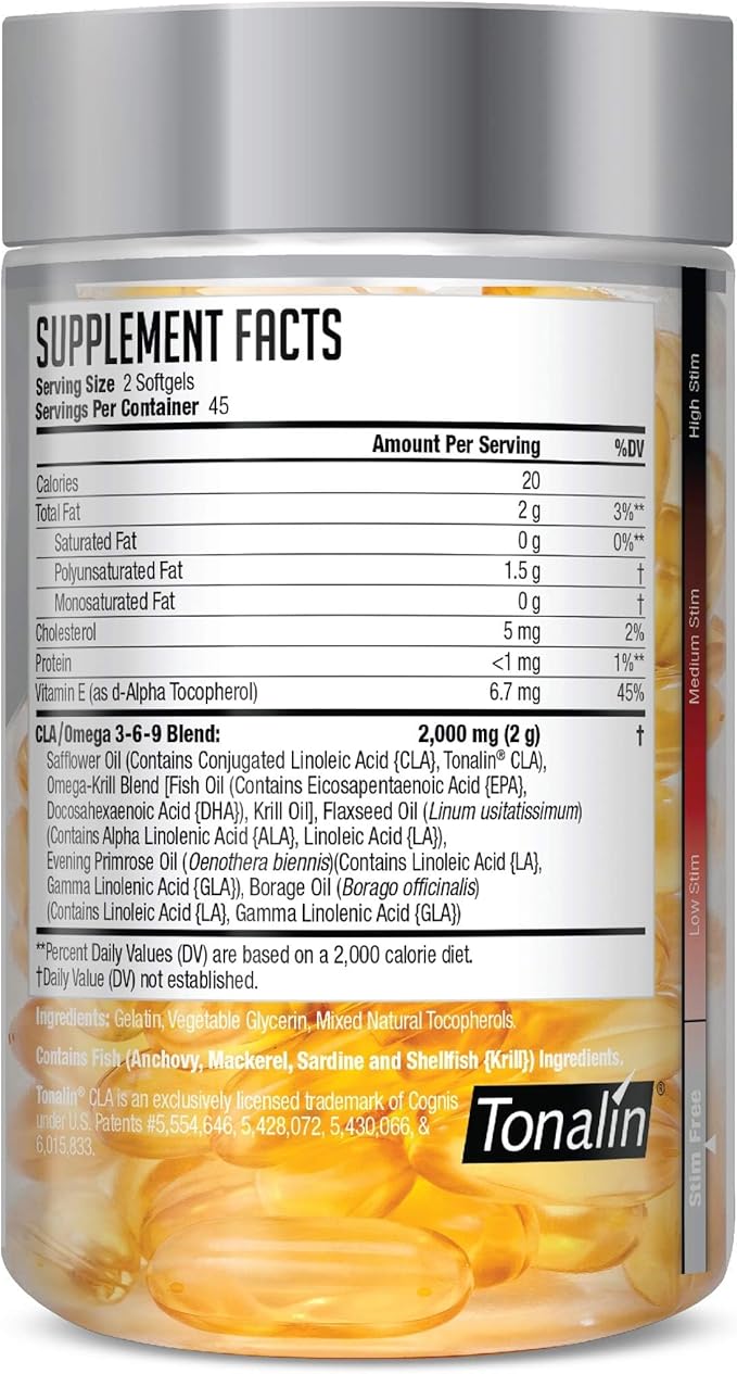 NDS Nutrition Censor - Fat Loss and Body Toner with CLA Fish Oil Safflower and Omega 3-6-9 Blend - Dietary Supplement for Improved Energy and Health (90 Softgels)