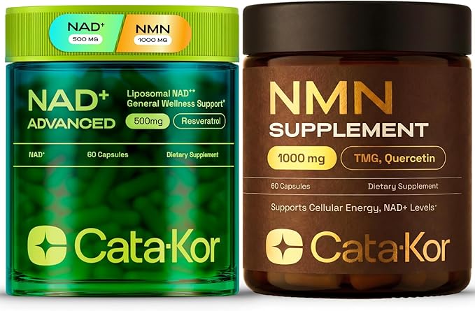 NMN Supplement 1000mg &amp Liposomal NAD+ Supplement with Resveratrol – Supports Cellular Energy &amp NAD+ Levels – Third-Party Tested