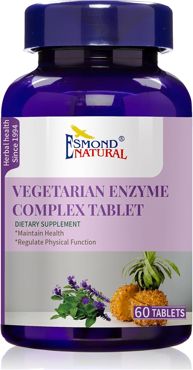(5 Pack) Esmond Natural: Vegetarian Enzyme Complex (Supports Digestive Nutrient Absorption and Gut Health) GMP Natural Product Assn Certified Made in USA - 835.5mg 300 Tablets