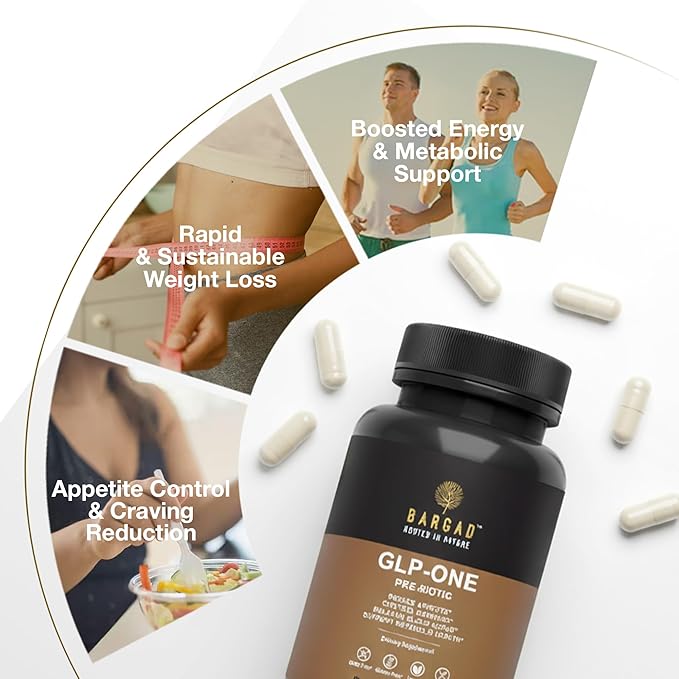 Bargad GLP-ONE Supplement Support GLP Active Natural Formula Support Natural GLP-one Levels and Promote Gut Health