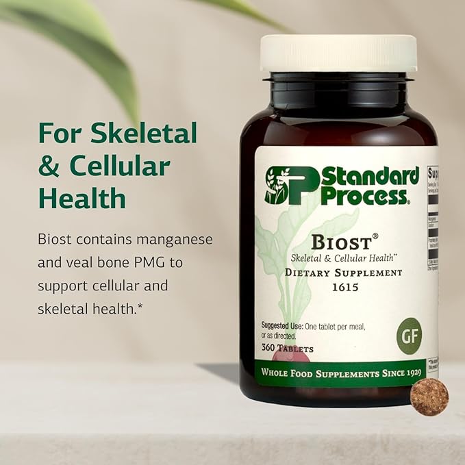 Standard Process Biost Skeletal &amp Cellular Health Dietary Supplement - Gluten-Free Non-Dairy Non-Soy &amp Non-Grain - Aids Strong Teeth &amp Bones - 360 Tablets