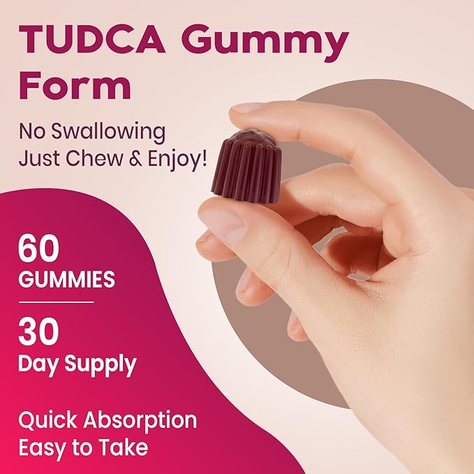 Premium TUDCA Bile Salts Gummies - 2000mg High Potency Liver Support Supplement Liver Detox &amp Repair with Milk Thistle Artichoke Probiotics - Vegan 30 Servings