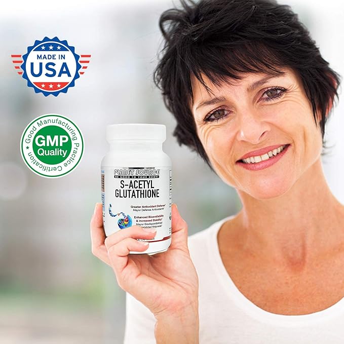S-Acetyl Glutathione (Food Grade) Supplement - Best Detox - Supports Healthy Aging Liver Detox and Cell Function - High Absorbtion Small Vegetarian Capsules