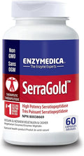 Enzymedica SerraGold High-Potency Serrapeptase Enzyme Supplement Supports Respiratory Heart &amp Immune Function 60 Count