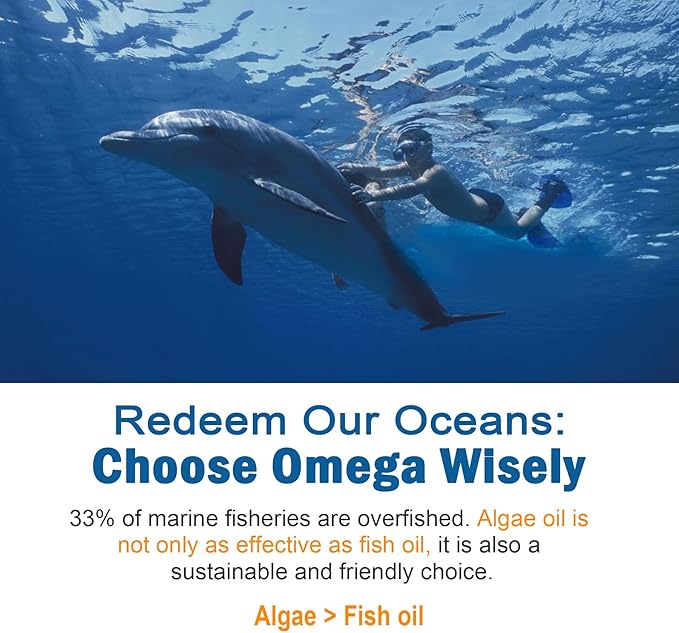 Vegan Omega-3 Gummies 1280mg + COQ10+ Vitamin D3 K2 (MK7) Omega 3 Fish Oil Alternative for Adults w/EPA 600mg &amp DHA 400mg &amp MCT Oil No Fish Taste from Marine Algae for Brain Eye Immunity