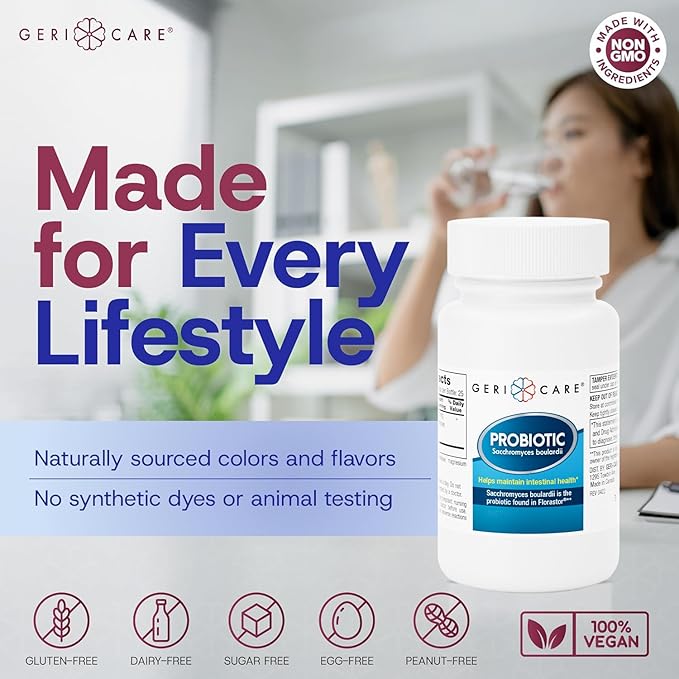 S. Boulardii Probiotic Saccharomyces Boulardii - Probiotics for Digestive Health for Women &amp Men 500mg Compare to The Active Ingredient in Florastor Probiotic Gut Formula (50 Capsules) (2 Pack)