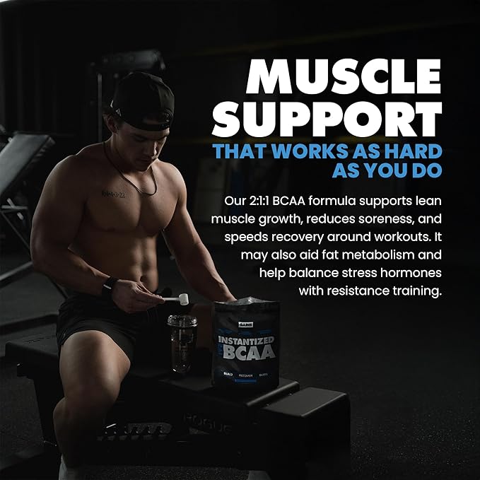 Gains in Bulk BCAA Powder Pre Workout Plant Based Branch Chain Amino Acids Gluten Free Vegan Supplement with Keratin for Endurance &amp Strength During &amp Post Workout Unflavored 90 Servings