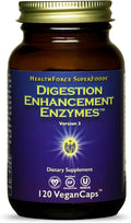 HealthForce SuperFoods Digestion Enhancement Enzymes- All Natural Plant Sourced Enzyme Supplement Promotes Healthy Gut - Gluten Free 120 Count (Pack of 1)