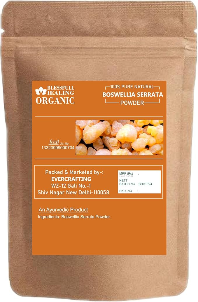 Blessfull Healing Organic Boswellia Serrata Powder 100% Pure Natural 200 Gram / 7.05 oz