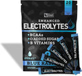 Enhanced Electrolyte Powder Stick Packs (Blue Raspberry | 20 Packets) w/ 0 Sugar +BCAAs +B-Vitamins Electrolyte Supplement w Potassium Zinc &amp Magnesium for Hydration - Keto Electrolytes