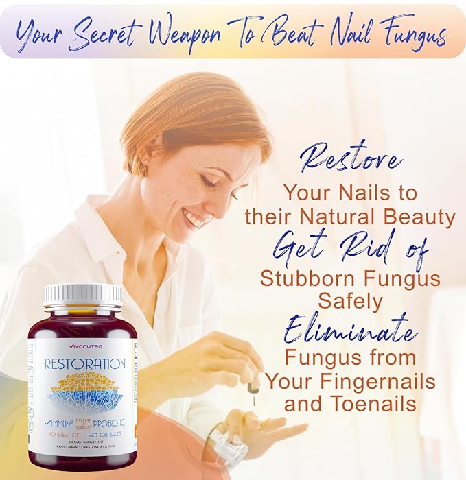 Restoration Toenail Fungus Treatment Probiotic Pills - Nail Fungus Treatment For Toenail fungus Fungi Foot Repair Extra strength Intensive Toe Nail renewal feet Fungus Supplement - Month Supply 60ct