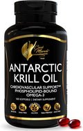 Cocó March N.M.D Pure Antarctic Krill Oil 1000mg – Omega 3 Fish Oil Supplement with EPA DHA Choline &amp Astaxanthin – Fast Absorption Immune Heart &amp Joint Support for Men &amp Women – 100 S