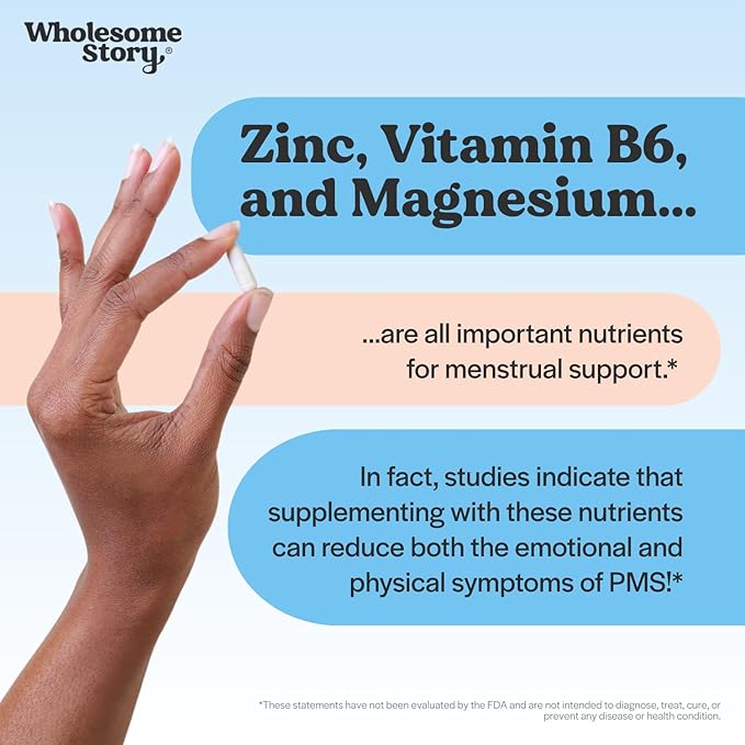 Zinc Picolinate Magnesium Glycinate Supplements with P5P Vitamin B6 | Magnesium and Zinc Vitamin | Reproductive &amp Fertility Health Hormone Balance Immune System Support | 30 Day Supply