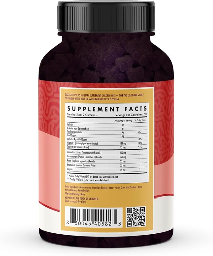 Kids Naturals Spike Support Gummies – Year-Round Wellness with Vitamin C D &amp Zinc | 120ct (2 Month Supply)