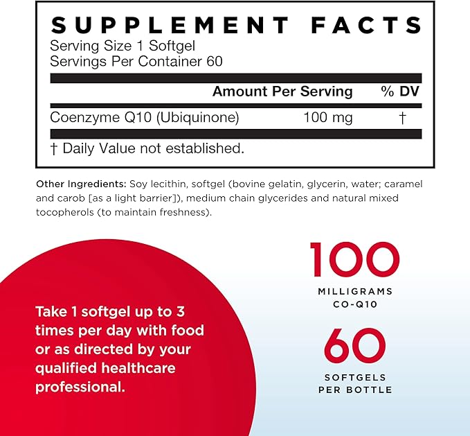 Jarrow Formulas Q-Absorb Co-Q10 100 mg - 60 Softgels Pack of 2 - High Absorption Co-Q10 - Antioxidant Support for Mitochondrial Energy Production &amp Cardiovascular Health - Up to 120 Total Serving