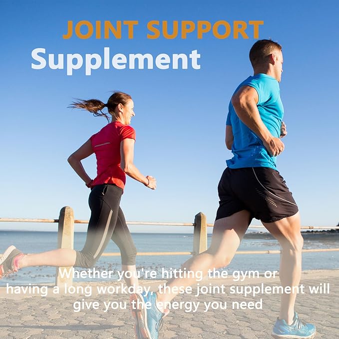 Joint Health Supplement with Glucosamine MSM Turmeric &amp Boswellia Relief Support for Back Knees Hands | Women &amp Men - 120 Capsules