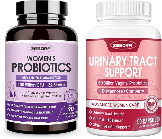 ZEBORA Probiotics for Women Digestive Health and pH Balance