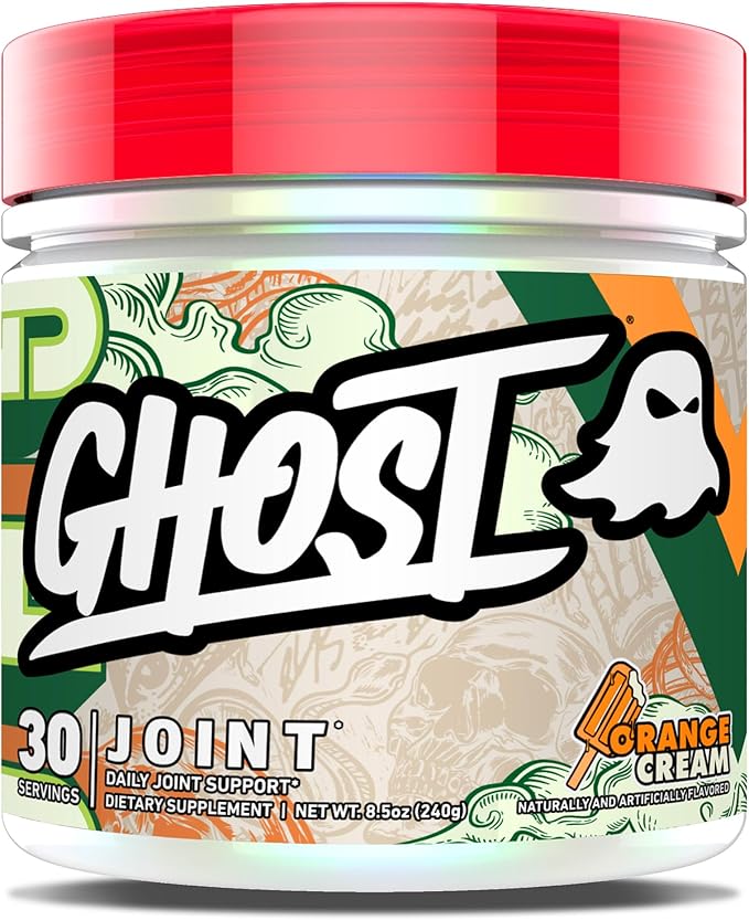 GHOST Joint Supplement Orange Cream (30 Servings) - Daily Joint Maintenance Supplement for Men &amp Women - Glucosamine HCL Chondroitin Sulfate &amp Curcumin - Cartilage Bones &amp Joint Support
