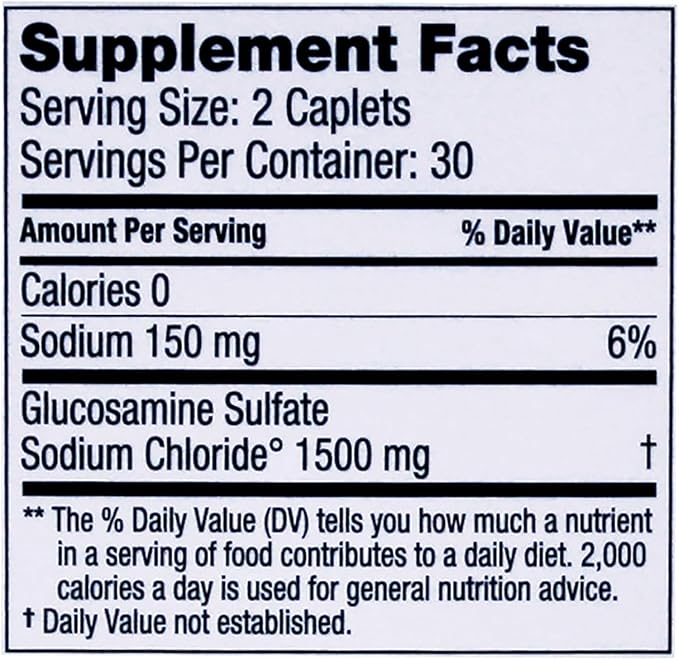 Dona Crystalline Glucosamine Sulfate 750 Mg Joint Supplement Pills for Knee Comfort &amp Joint Health Support 750 Mg 60 Count (3 Pack)