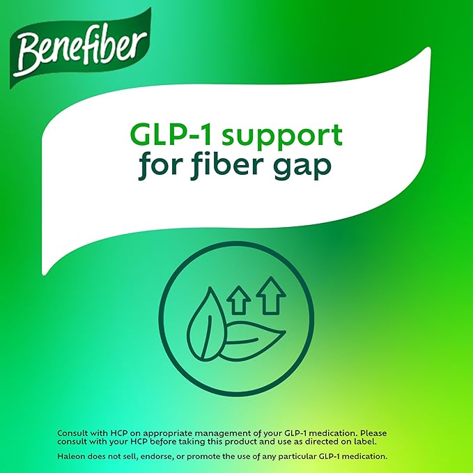 Benefiber Prebiotic GLP-1 Friendly Fiber Supplement Gummies with Probiotics for Digestive Health Assorted Fruit Flavors - 50 Count