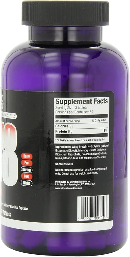 Ultimate Nutrition Amino 2000 Tablets Super Whey Formula Amino Acid Supplements with L-Leucine L-Isoleucine and L-Valine 2000mg 150 Tablets