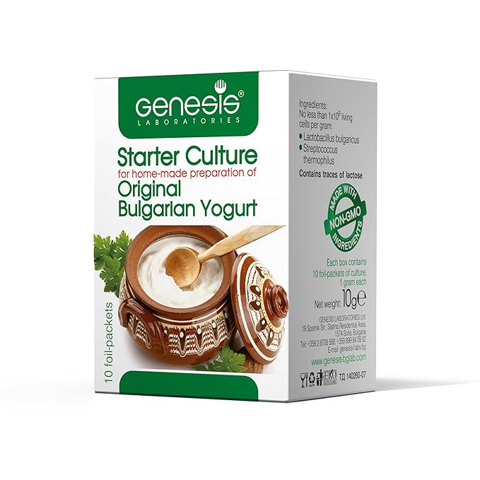Bulgarian Yogurt Starter Culture Natural Probiotic Yogurt Culture Starter Homemade Yoghurt Starter up to 50 Liters Lactobacillus bulgaricus 10 sachets