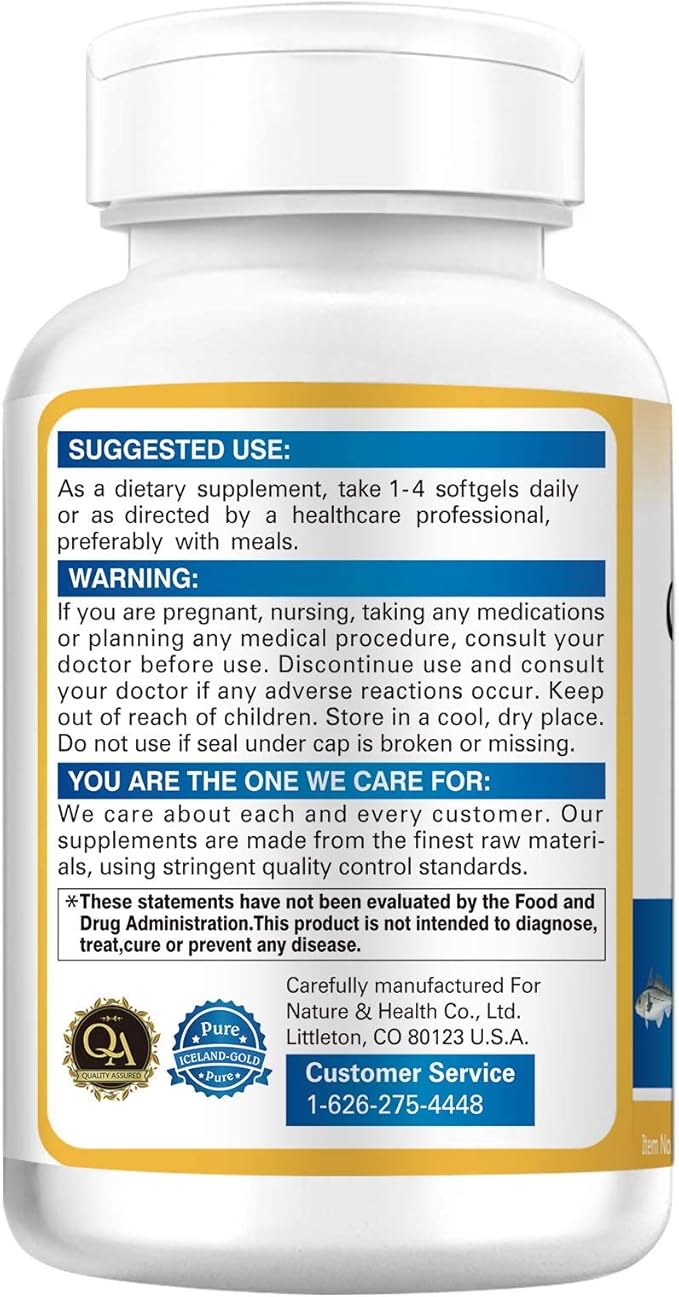 Fermented Cod Liver Oil 120 SoftgelsOmega-3+ Vitamins A &amp D-Heart &amp Brain Health Healthy Immunity Overall Wellness (Lemon Flavor)