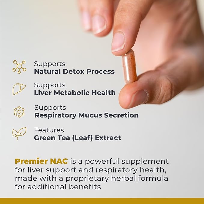 Premier Research Labs Premier NAC - NAC Supplement N-Acetyl Cysteine N-Acetyl-L-Cysteine Liver &amp Immune Support 300mg NAC Per Capsule - 60 Vegetarian Capsules