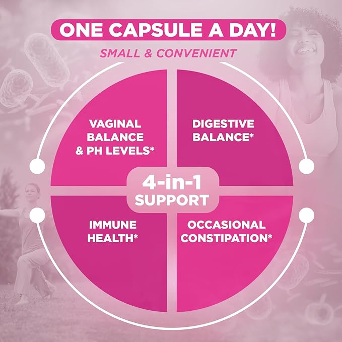Vital Planet - Vital Flora Women’s Daily Probiotic 60 Billion CFU 60 Diverse Strains 7 Organic Prebiotics Vaginal and Immune Support Bloating Digestive Health Probiotics for Women 30 Capsules