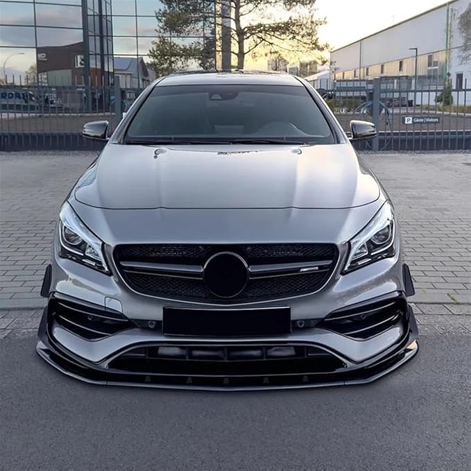 Kiyah Car Front Bumper Lip Splitter Diffuser Compatible with Mercedes Benz CLA Class C117 CLA200 CLA220 CLA250 CLA45 A-MG 2016-2019 Facelift(Glossy Black)