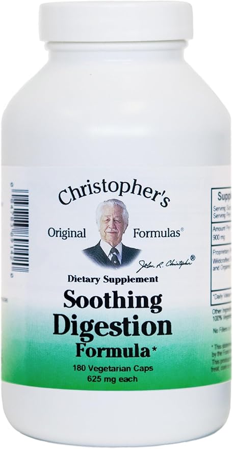 Christopher's Original Formulas Soothing Digestion - 180 Vegetarian Capsules