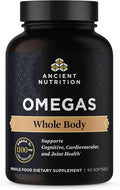 Ancient Nutrition Ancient Omegas Whole Body - ALA DHA EPA from Wild Caught Fish - 90 Capsules