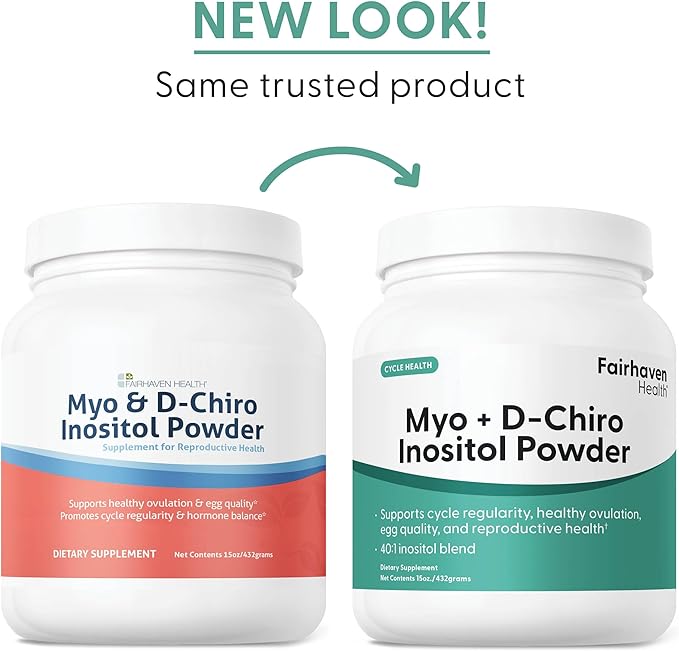 Fairhaven Health Myo-Inositol and D-Chiro Inositol Powder | 40:1 Ratio | Healthy Ovarian &amp Hormone Balance for Women* | Premium Vegan Supplement for Women | Non-GMO | 180 Servings