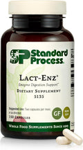 Standard Process Lact-ENZ Enzyme Digestion Support - Gluten-Free Non-Dairy &amp Non-Soy - Probiotic Digestive Care - 90 Capsules
