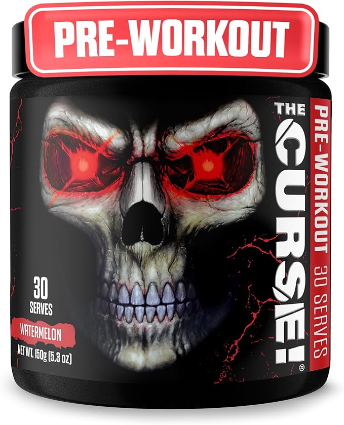 JNX SPORTS The Curse! Watermelon Flavor Pre Workout Powder with Creatine – Extreme Energy Preworkout for Men &amp Women – 30 Servings – L Citrulline Beta Alanine &amp Caffeine for Pump Strength &a