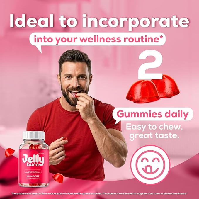 Jelly Burn Gummies – Advanced JellyBurn Gummy Premium Formula Daily JellyBurnGummies All Natural Maximum Strength Vitamin Support for Overall Health and Wellness 60 Gummies for 1 Month