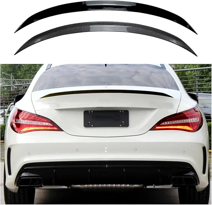 Compatible With Mercedes Benz CLA Class W117 C117 CLA180/220 CLA250/260 CLA200 CLA45 AMG Sedan 4-Door 2013-2019 Rear Trunk Spoiler Wing Lip (Color : Carbon Fiber)