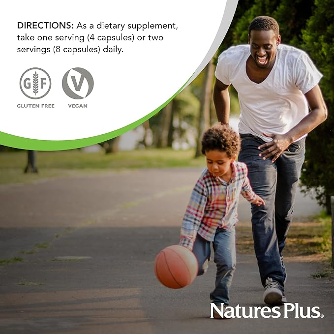 NaturesPlus Source of Life Green Lightning - 180 Capsules - All-Natural High-Energy Whole-Food Supplement - Green Superfoods &amp Digestive Enzymes - Gluten Free Vegetarian - 45 Servings