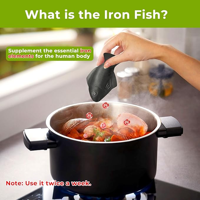 Iron Fish (2-Pack) – Natural Cooking Tool to Add Minerals to Food &amp Water Safe &amp Reusable Supplement for Iron Deficiency Anemia &amp Vegans