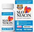 Slo-Niacin Slow Release Niacin 500mg – Vitamin B3 Supplement for Heart Wellness – Flush-Free B3 Vitamins for Cholesterol &amp Cardiovascular Support – 100 Tablets