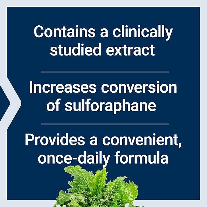Life Extension Optimized Broccoli with Myrosinase Liver and Detox Supplement Advanced bioavailable Once-Daily Non-GMO Vegetarian Gluten-Free 30 Capsules