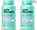 Love Wellness Hello Burn Activate | Support Visceral Fat Burn with HT BPL1 Postbiotic | Supports Healthy Waist Circumference Longevity and Metabolic Wellness | 30 Count (Pack of 2)